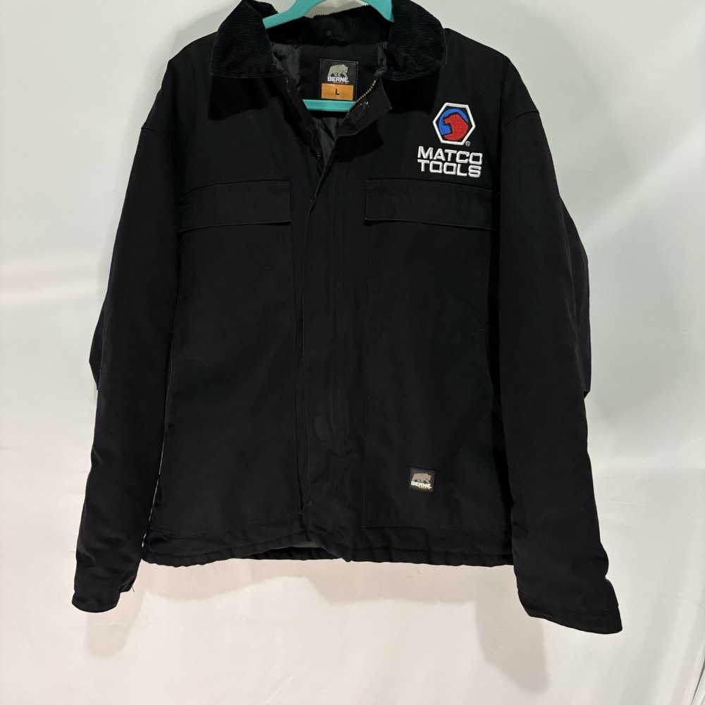 Matco Tools Men Berne Winter Coat Black Parka Jacket Logo Size Large